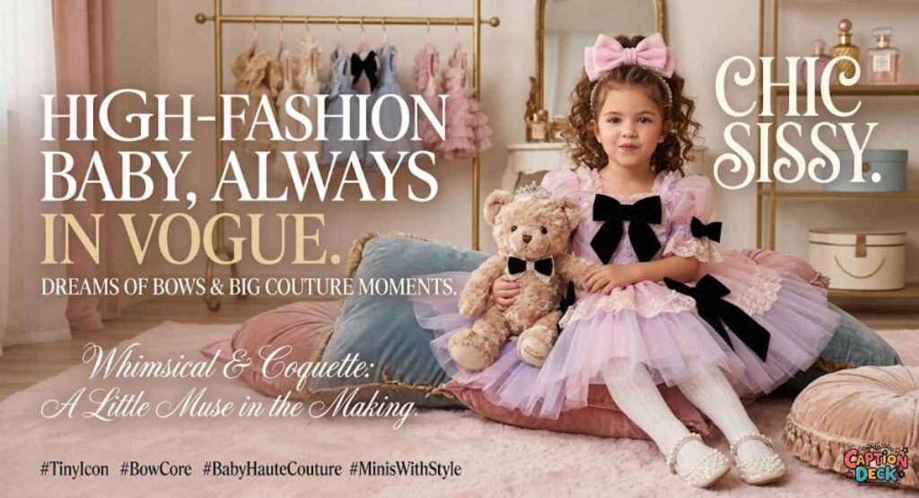 High-Fashion and Coquette Sissy Baby Captions